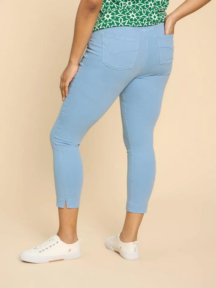 Women JEANS White Stuff Janey Cotton Cropped Jegging Mid Blue Women JEANS White Stuff Janey Cotton Cropped Jegging Mid Blue