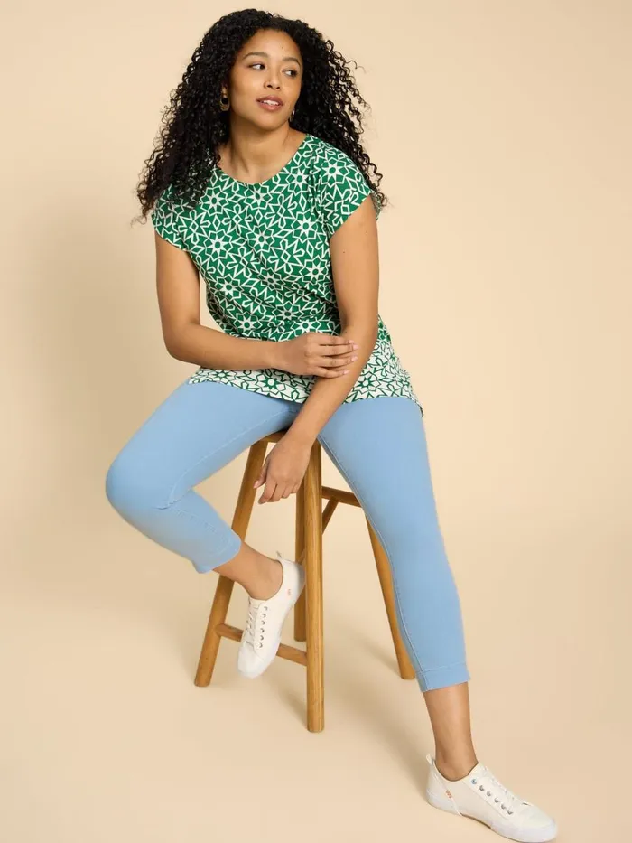 Women JEANS White Stuff Janey Cotton Cropped Jegging Mid Blue Women JEANS White Stuff Janey Cotton Cropped Jegging Mid Blue