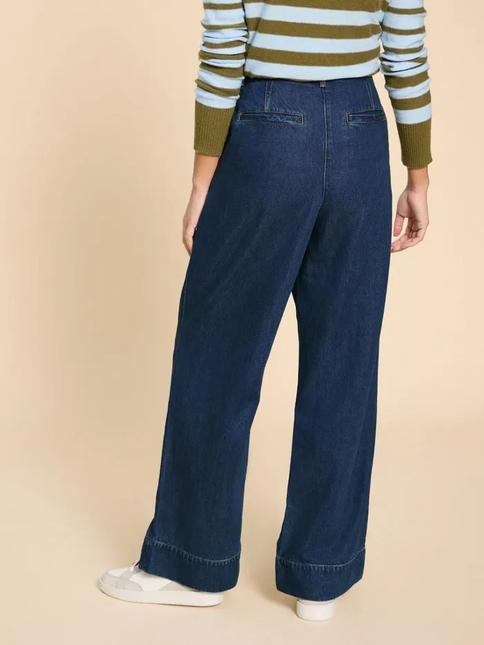Women JEANS White Stuff Kerry Wide Leg Denim Trouser Dk Denim Women JEANS White Stuff Kerry Wide Leg Denim Trouser Dk Denim