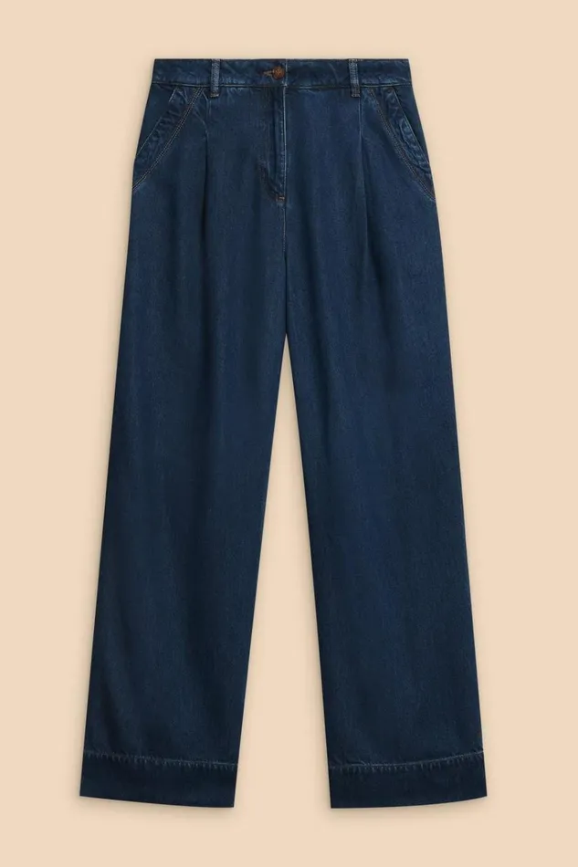 Women JEANS White Stuff Kerry Wide Leg Denim Trouser Dk Denim Women JEANS White Stuff Kerry Wide Leg Denim Trouser Dk Denim
