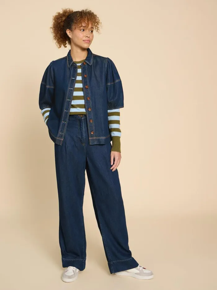 Women JEANS White Stuff Kerry Wide Leg Denim Trouser Dk Denim Women JEANS White Stuff Kerry Wide Leg Denim Trouser Dk Denim