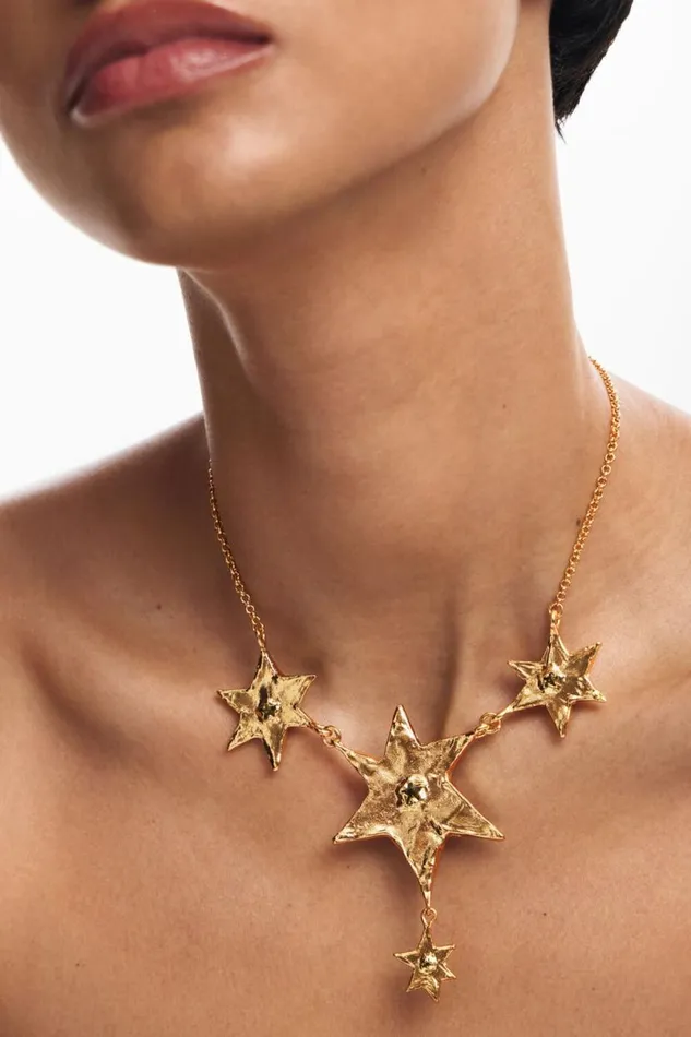 Women Jewellery Desigual Zalio Chain Necklace With Hanging Stars