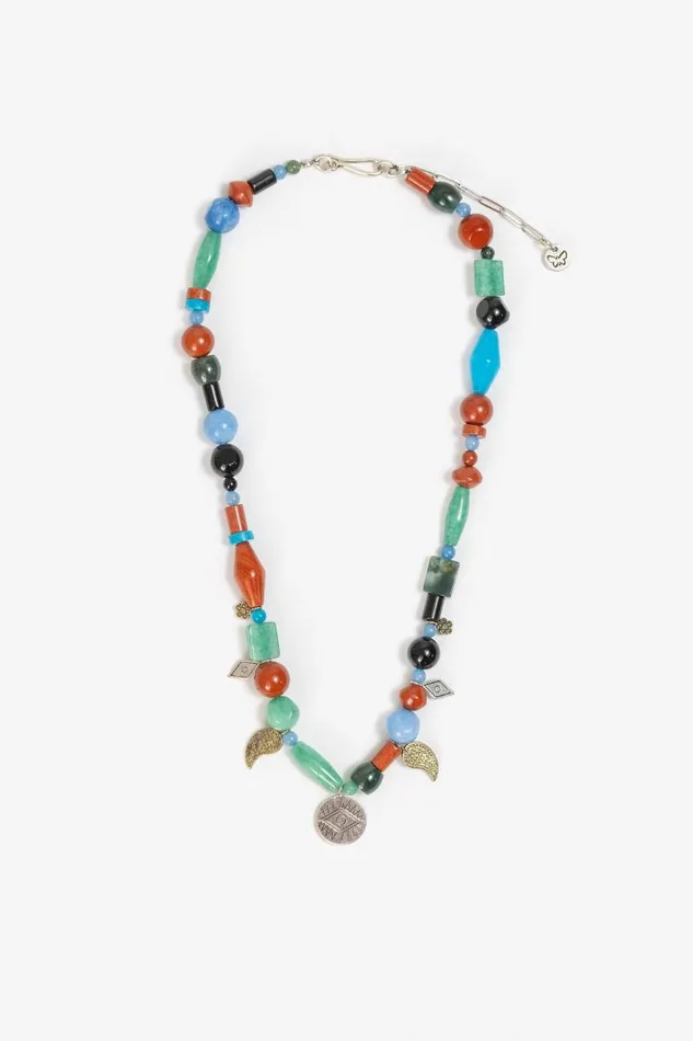 Women Jewelry Johnny Was PAISLEY EVIL EYE CHARM AND GEMSTONE NECKLACE Assorted