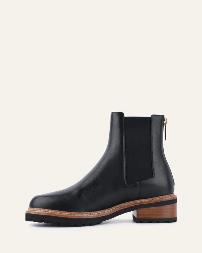 Women jomercer Samira flat ankle boots black leather ANKLE BOOTS