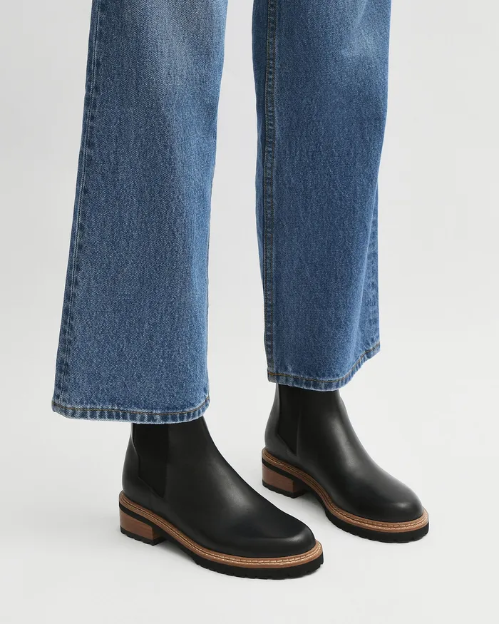 Women jomercer Samira flat ankle boots black leather ANKLE BOOTS