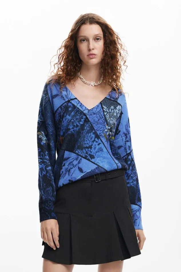 Women Jumpers Desigual Arty Print Sweater