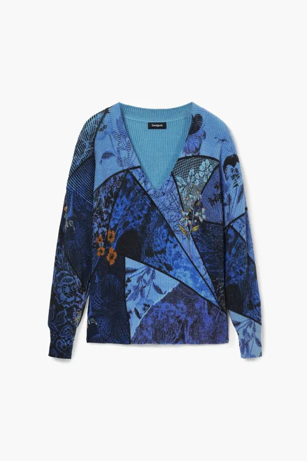 Women Jumpers Desigual Arty Print Sweater