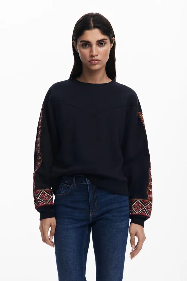 Women Jumpers Desigual Ethnic Sweatshirt
