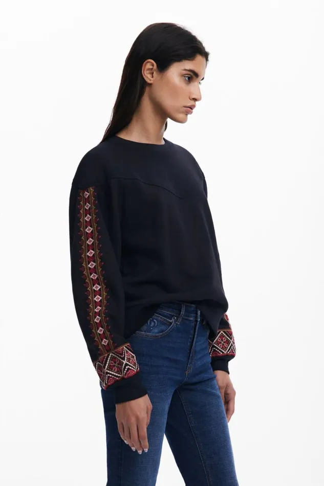 Women Jumpers Desigual Ethnic Sweatshirt