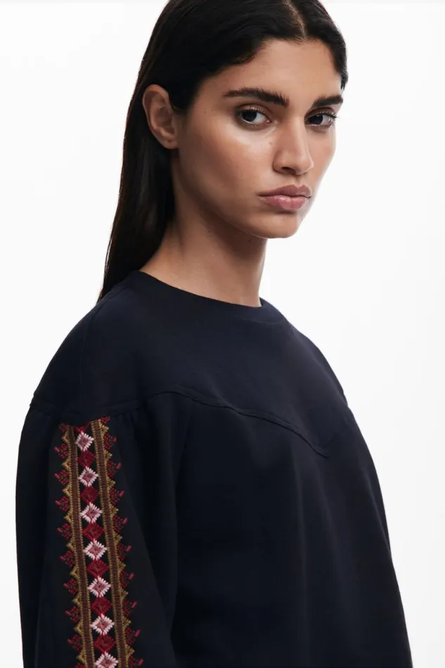 Women Jumpers Desigual Ethnic Sweatshirt