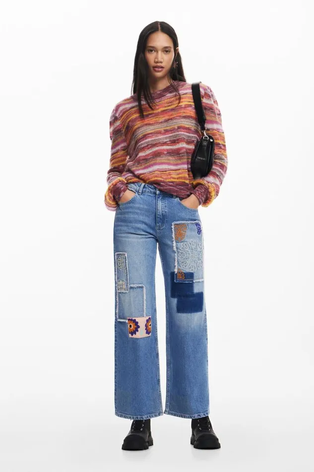 Women Jumpers Desigual Striped Sweater