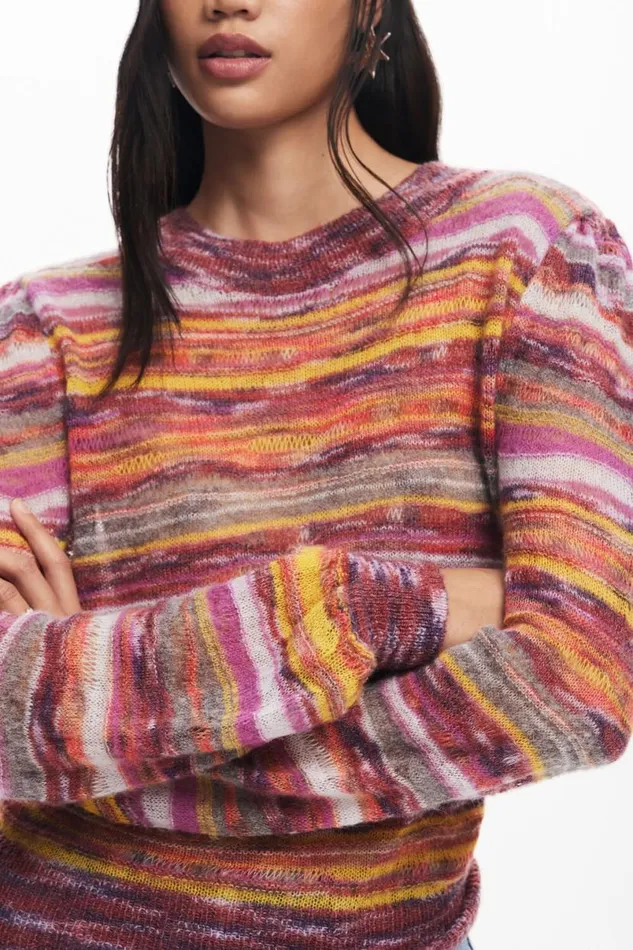 Women Jumpers Desigual Striped Sweater