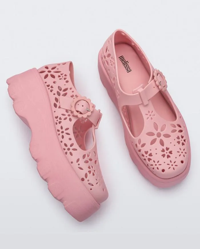 Women Kick Off Lace Pink Melissa Platforms