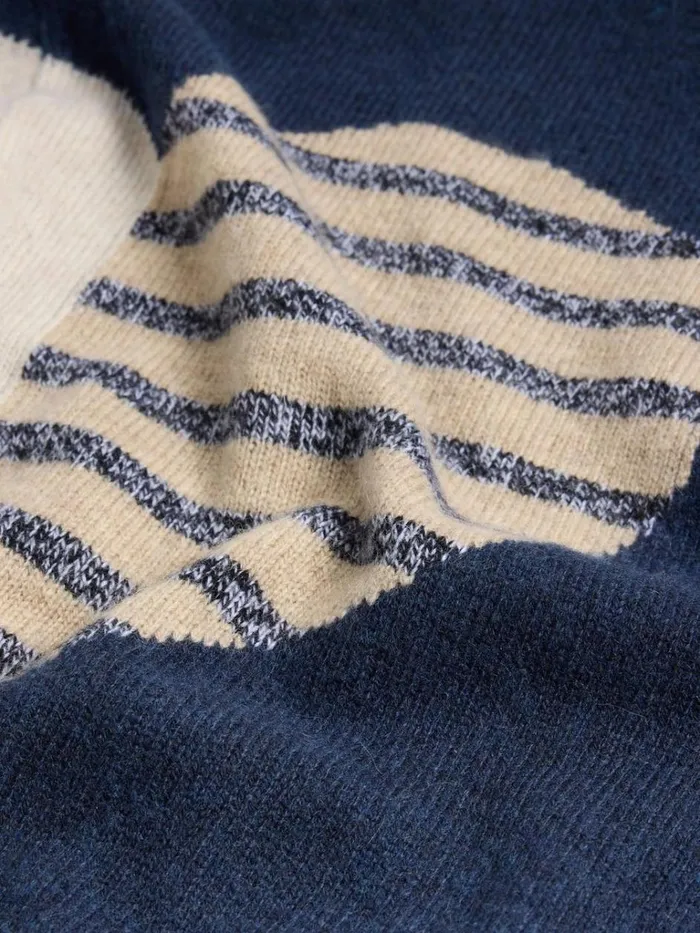 Women KNITWEAR White Stuff AMBER HEART JUMPER Navy Multi Women KNITWEAR White Stuff AMBER HEART JUMPER Navy Multi
