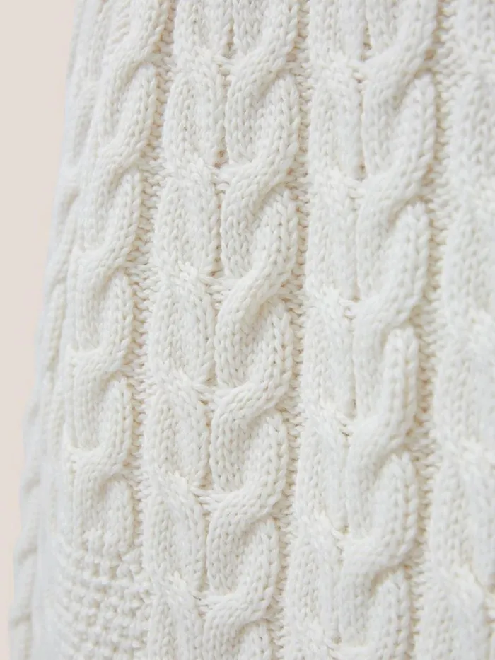 Women KNITWEAR White Stuff CABLE YOKE JUMPER Pale Ivory Women KNITWEAR White Stuff CABLE YOKE JUMPER Pale Ivory