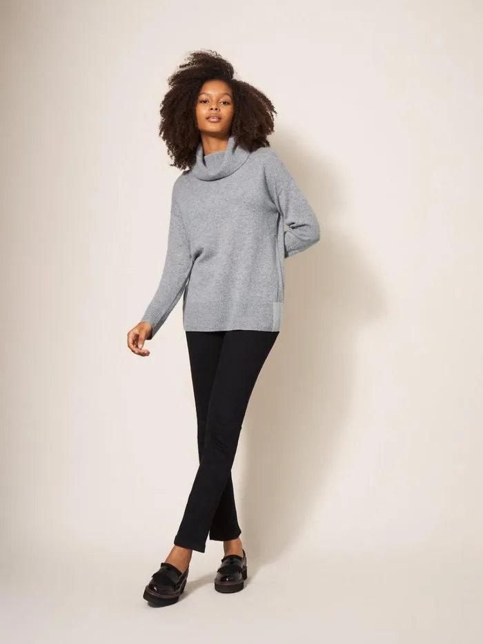 Women KNITWEAR White Stuff CALLIE CASHMERE JUMPER Mid Grey Women KNITWEAR White Stuff CALLIE CASHMERE JUMPER Mid Grey