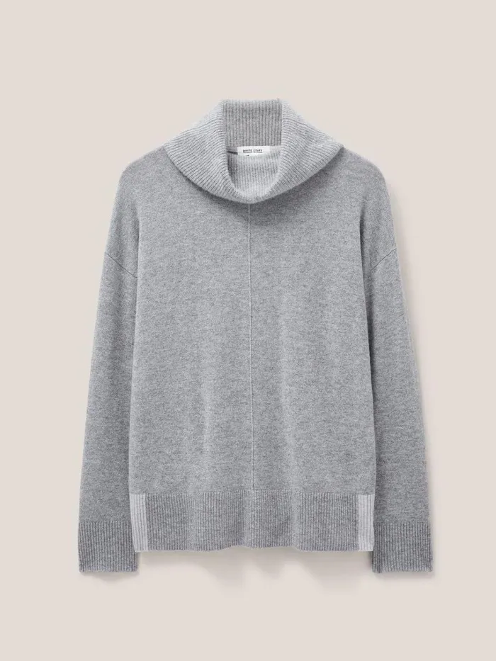 Women KNITWEAR White Stuff CALLIE CASHMERE JUMPER Mid Grey Women KNITWEAR White Stuff CALLIE CASHMERE JUMPER Mid Grey