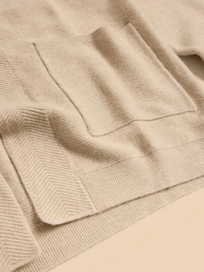 Women KNITWEAR White Stuff CARLA LONGLINE CARDIGAN Light Natural Women KNITWEAR White Stuff CARLA LONGLINE CARDIGAN Light Natural
