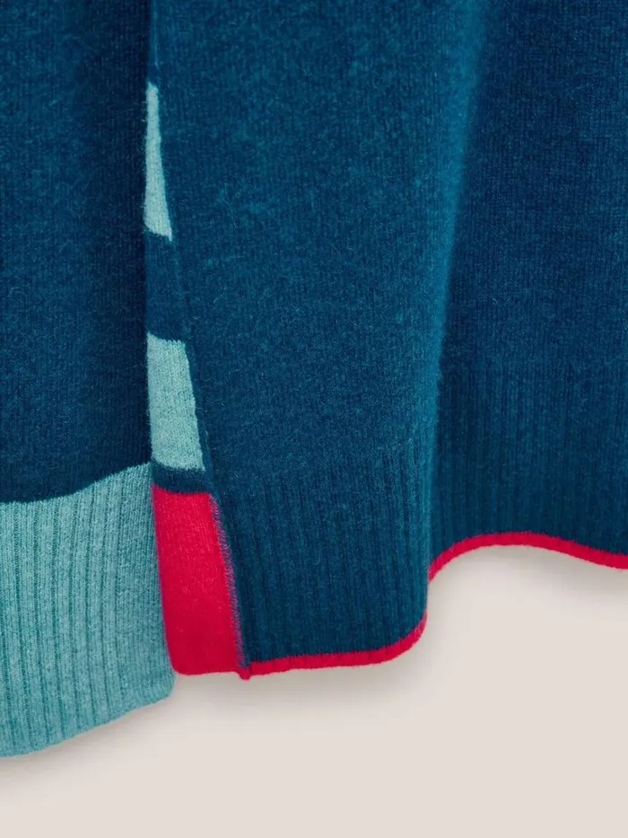 Women KNITWEAR White Stuff CORA CREW NECK CASHMERE JUMPER Navy Multi Women KNITWEAR White Stuff CORA CREW NECK CASHMERE JUMPER Navy Multi