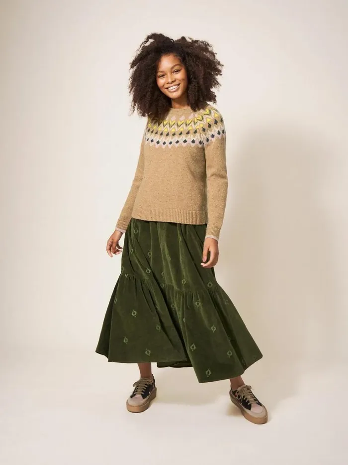 Women KNITWEAR White Stuff FLORA FAIRISLE Natural Multi