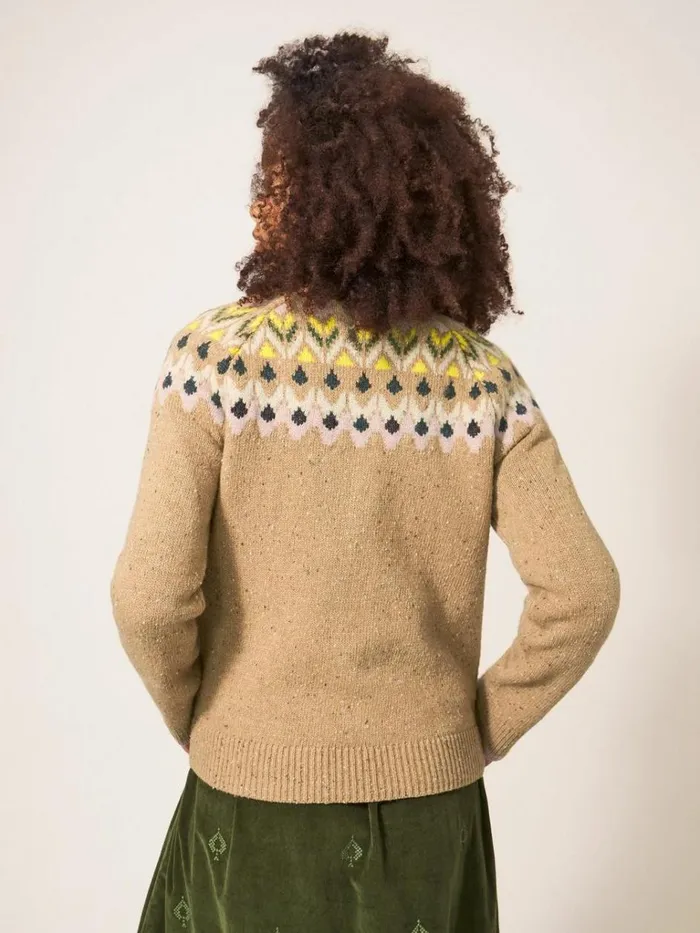 Women KNITWEAR White Stuff FLORA FAIRISLE Natural Multi Women KNITWEAR White Stuff FLORA FAIRISLE Natural Multi