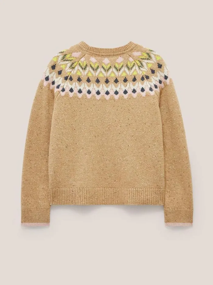 Women KNITWEAR White Stuff FLORA FAIRISLE Natural Multi Women KNITWEAR White Stuff FLORA FAIRISLE Natural Multi