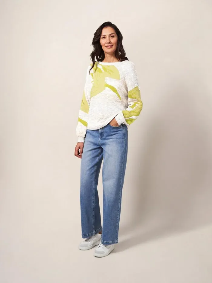 Women KNITWEAR White Stuff Ibis Intarsia Jumper Natural Multi