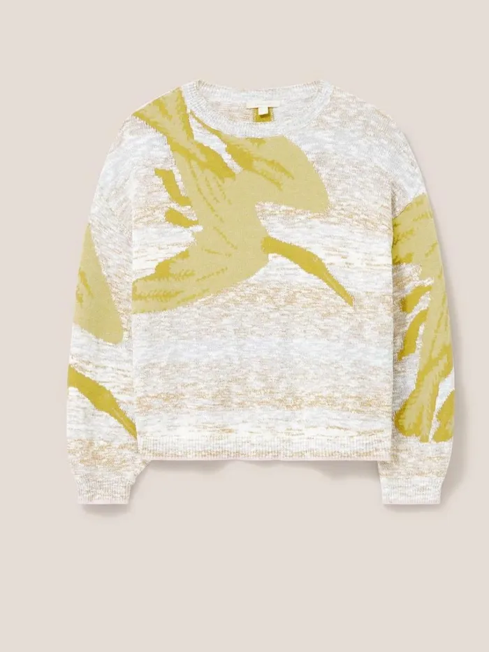 Women KNITWEAR White Stuff Ibis Intarsia Jumper Natural Multi