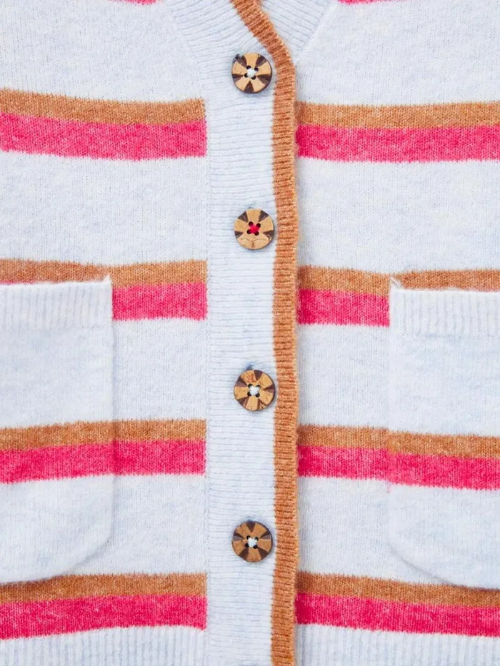 Women KNITWEAR White Stuff JAMIE CARDI Blue Multi Women KNITWEAR White Stuff JAMIE CARDI Blue Multi