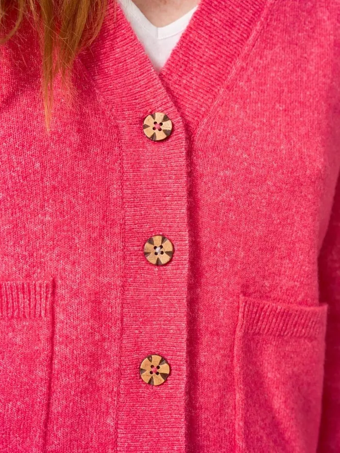 Women KNITWEAR White Stuff JAMIE CARDI Bright Pink Women KNITWEAR White Stuff JAMIE CARDI Bright Pink