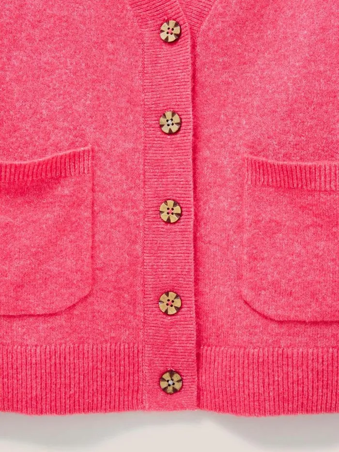 Women KNITWEAR White Stuff JAMIE CARDI Bright Pink Women KNITWEAR White Stuff JAMIE CARDI Bright Pink