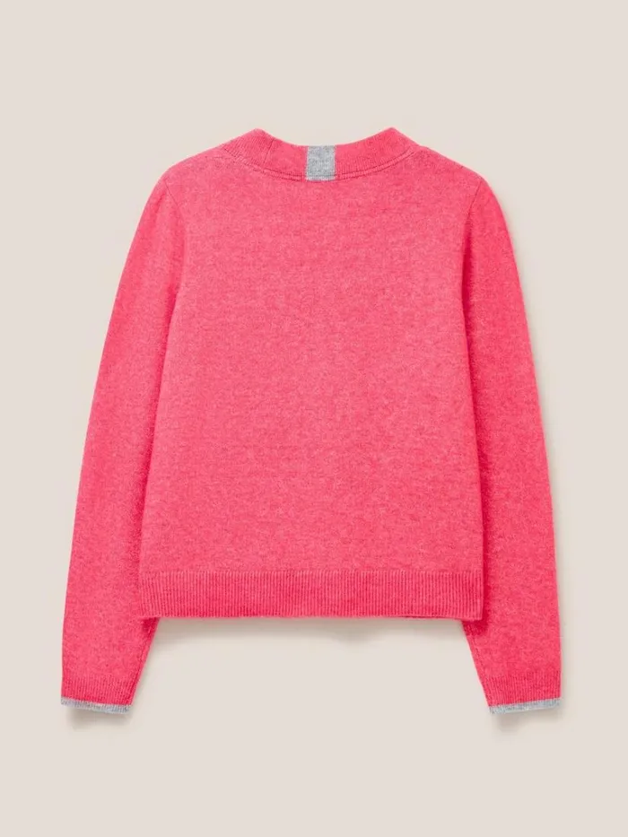 Women KNITWEAR White Stuff JAMIE CARDI Bright Pink Women KNITWEAR White Stuff JAMIE CARDI Bright Pink