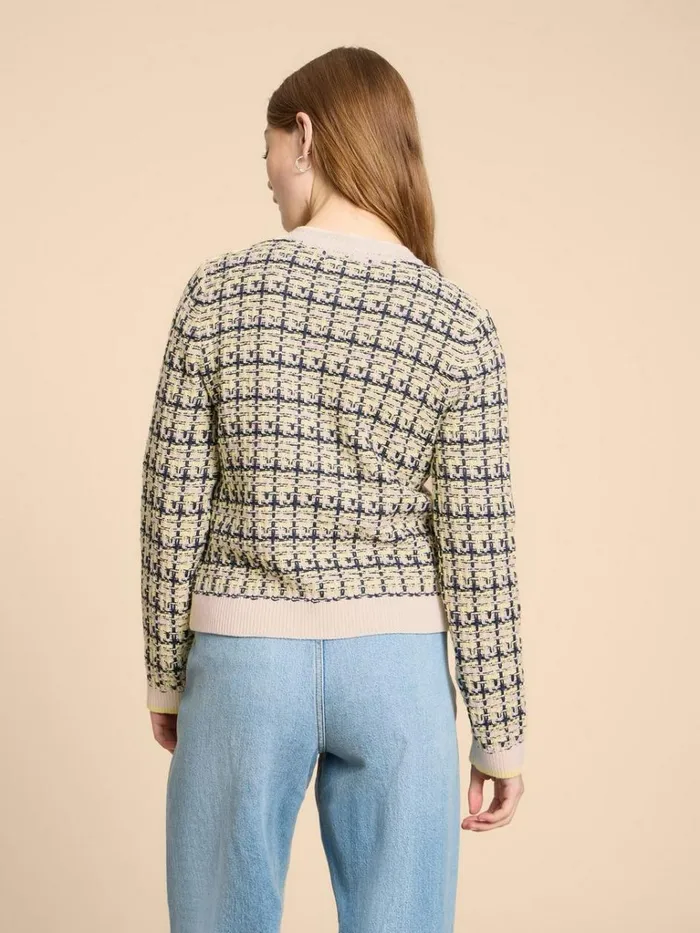 Women KNITWEAR White Stuff KELLY TEXTURED CARDI White Multi