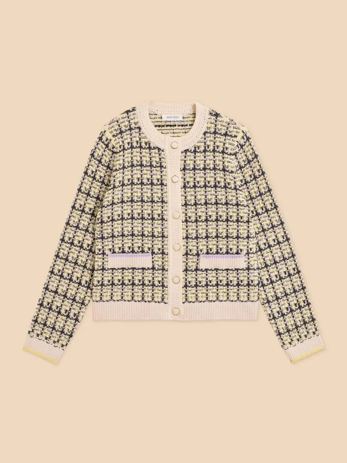 Women KNITWEAR White Stuff KELLY TEXTURED CARDI White Multi
