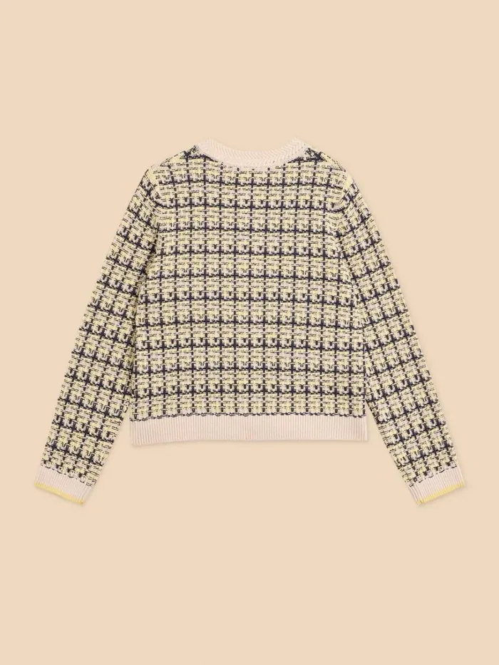 Women KNITWEAR White Stuff KELLY TEXTURED CARDI White Multi