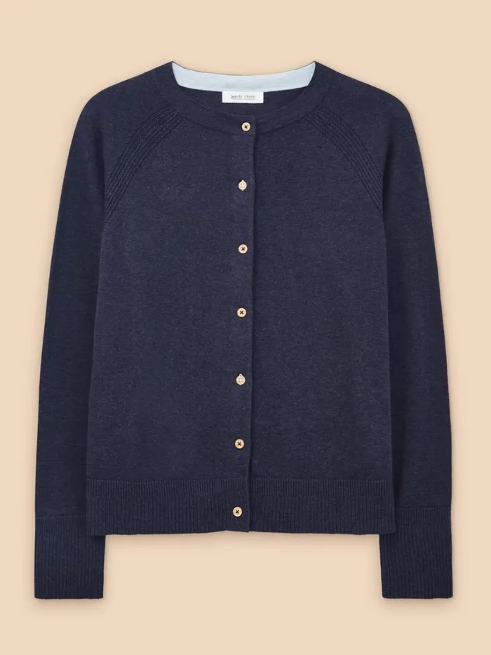 Women KNITWEAR White Stuff Lulu Crew Neck Cardigan Dark Navy Women KNITWEAR White Stuff Lulu Crew Neck Cardigan Dark Navy