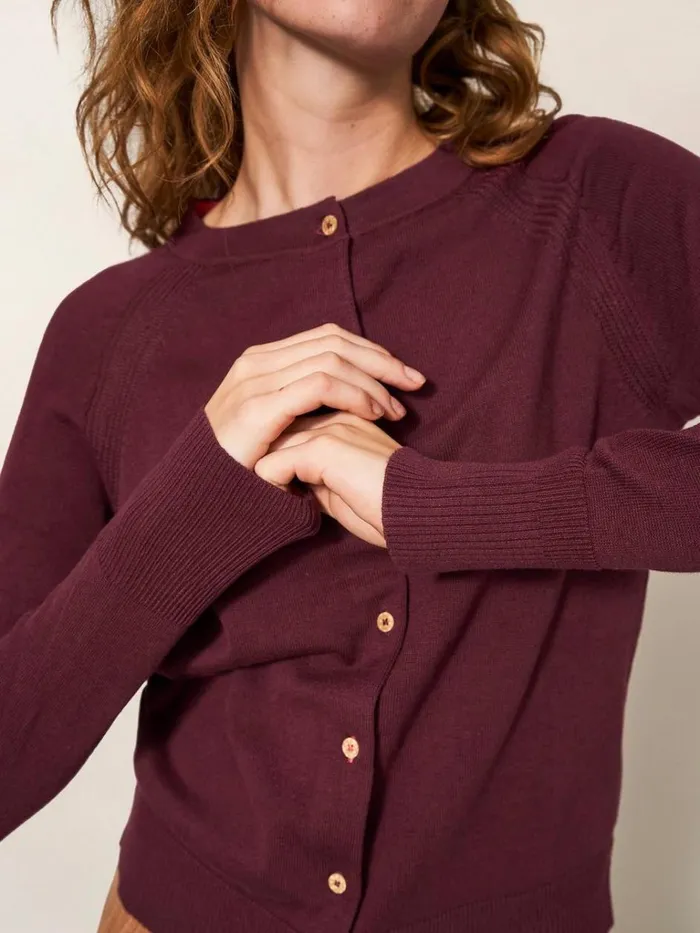 Women KNITWEAR White Stuff Lulu Knit Cardigan Dk Plum