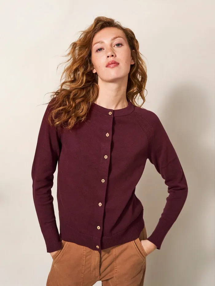 Women KNITWEAR White Stuff Lulu Knit Cardigan Dk Plum