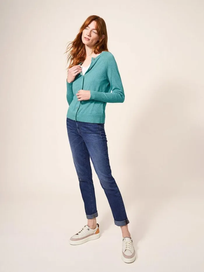 Women KNITWEAR White Stuff Lulu Knit Cardigan Mid Teal Women KNITWEAR White Stuff Lulu Knit Cardigan Mid Teal