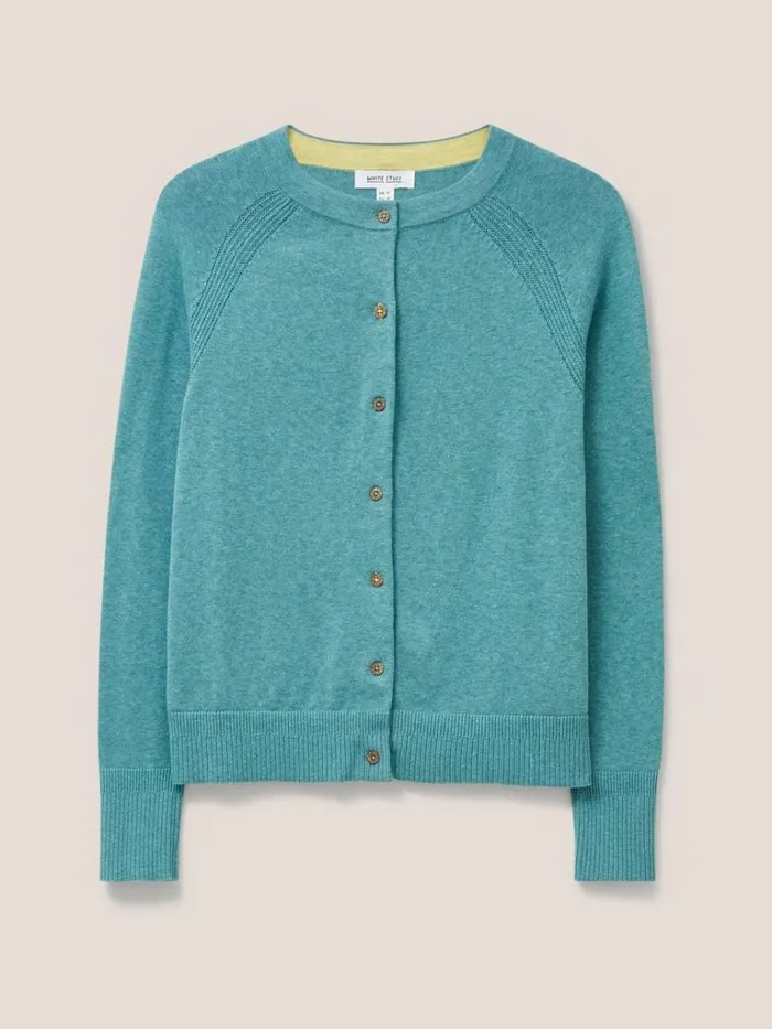 Women KNITWEAR White Stuff Lulu Knit Cardigan Mid Teal Women KNITWEAR White Stuff Lulu Knit Cardigan Mid Teal