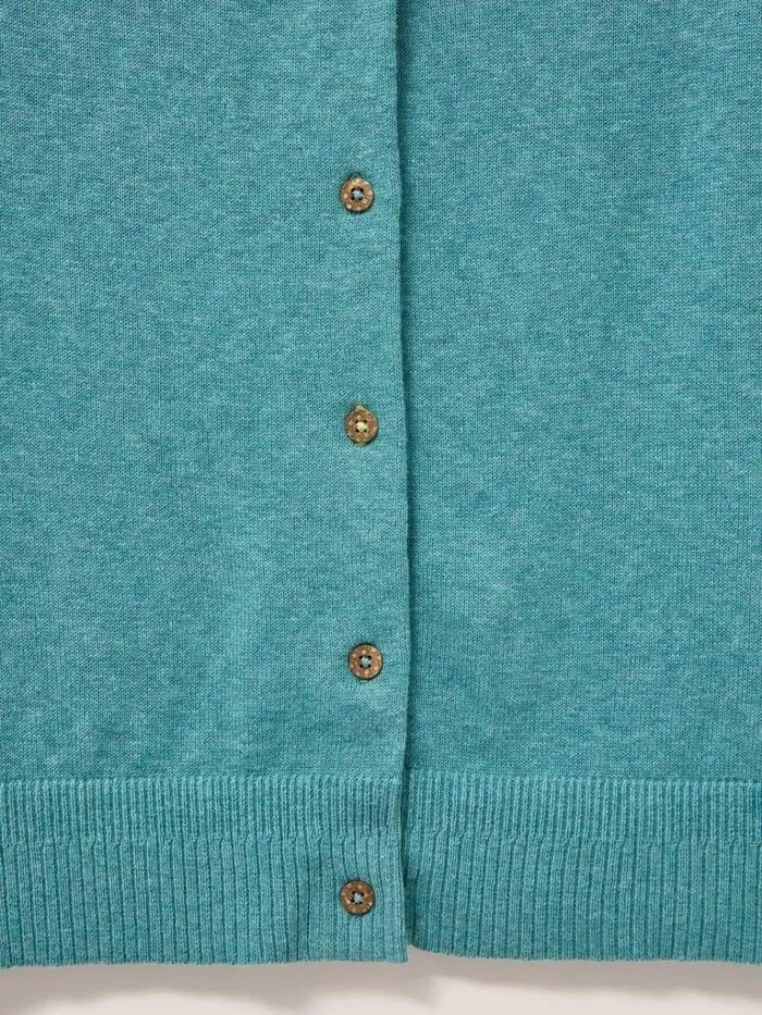 Women KNITWEAR White Stuff Lulu Knit Cardigan Mid Teal Women KNITWEAR White Stuff Lulu Knit Cardigan Mid Teal