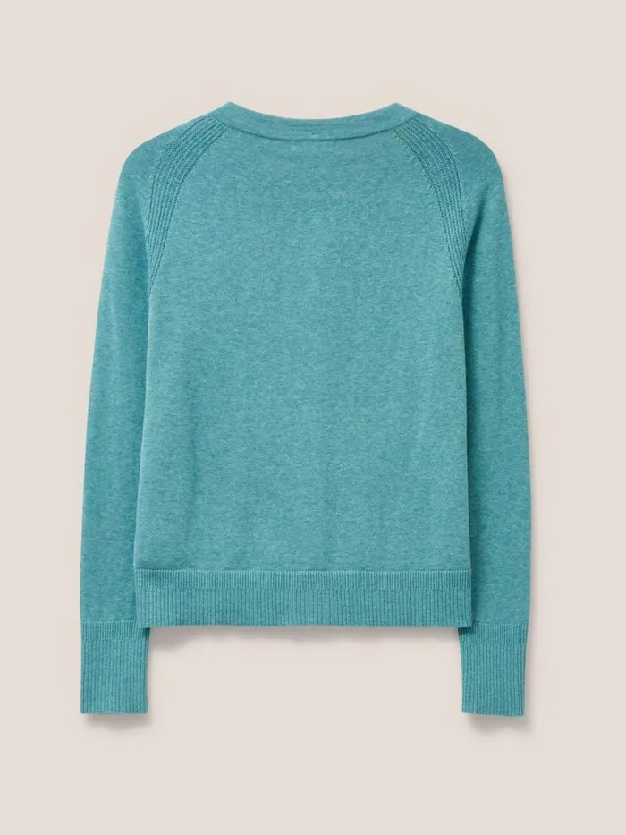 Women KNITWEAR White Stuff Lulu Knit Cardigan Mid Teal Women KNITWEAR White Stuff Lulu Knit Cardigan Mid Teal