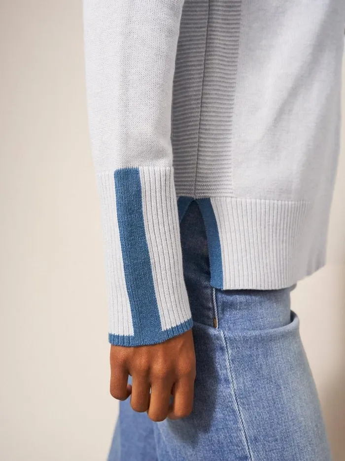 Women KNITWEAR White Stuff Olive Knitted Jumper Light Grey