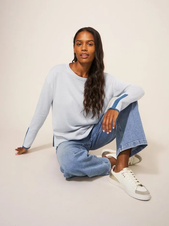 Women KNITWEAR White Stuff Olive Knitted Jumper Light Grey Women KNITWEAR White Stuff Olive Knitted Jumper Light Grey