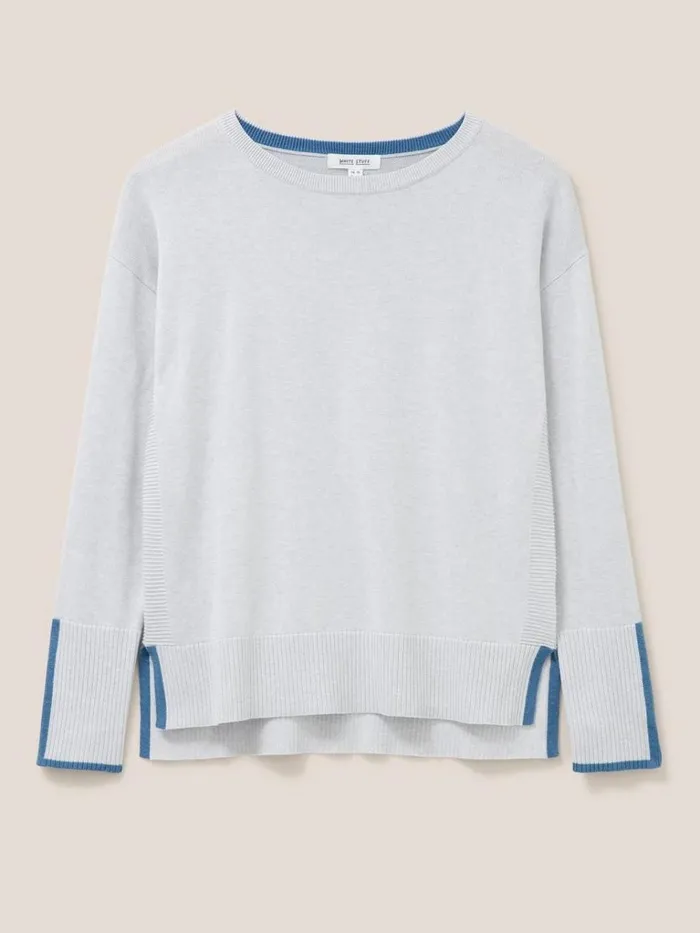Women KNITWEAR White Stuff Olive Knitted Jumper Light Grey Women KNITWEAR White Stuff Olive Knitted Jumper Light Grey