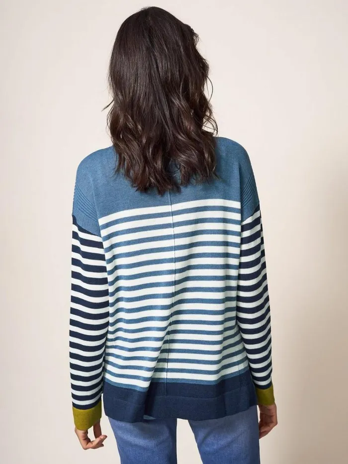 Women KNITWEAR White Stuff Olivia Colour Block Stripe Jumper White Multi