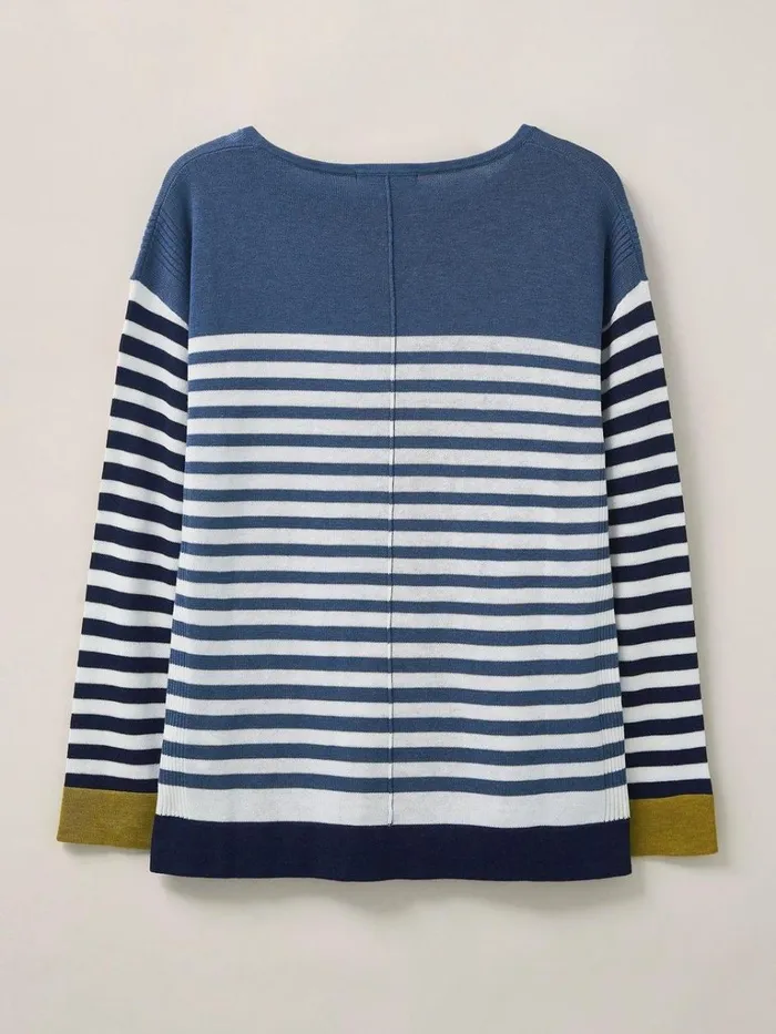 Women KNITWEAR White Stuff Olivia Colour Block Stripe Jumper White Multi