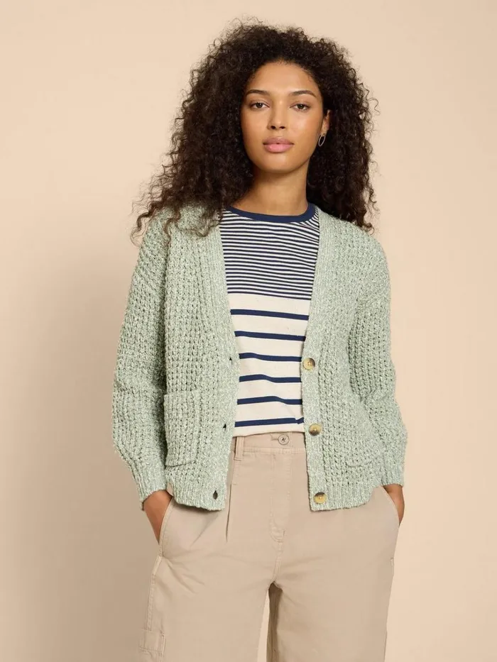 Women KNITWEAR White Stuff SESSI CARDI Dusty Green