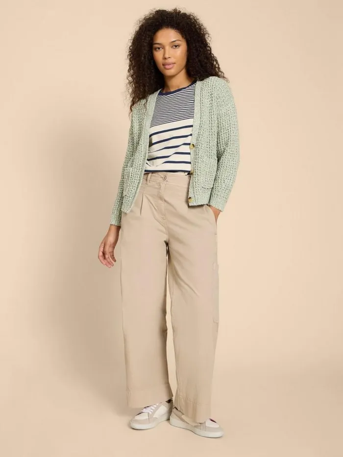 Women KNITWEAR White Stuff SESSI CARDI Dusty Green Women KNITWEAR White Stuff SESSI CARDI Dusty Green