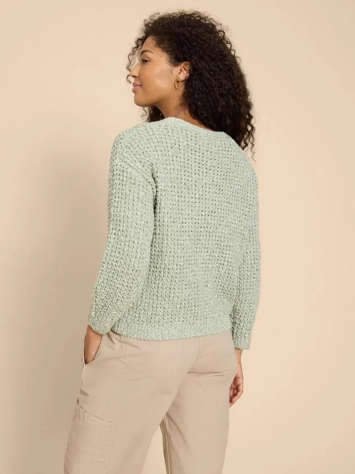 Women KNITWEAR White Stuff SESSI CARDI Dusty Green Women KNITWEAR White Stuff SESSI CARDI Dusty Green